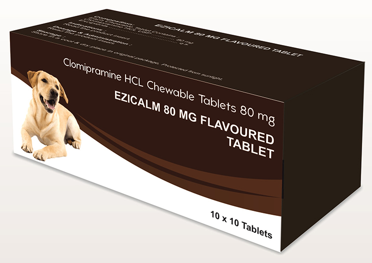 Ezicalm 80 mg  - Clomipramine HCL Chewable Tablets 80 mg