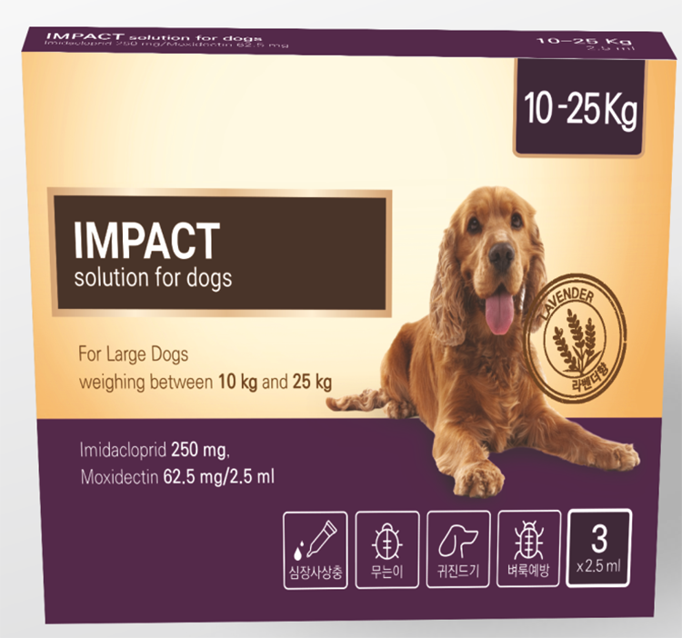 Impact Solution For Dogs- Imidacloprid 100 mg & Moxidectin 10 mg/ml - Pack Size - 2.5 ml
