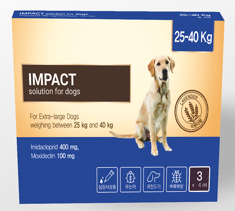 Impact Solution For Dogs - Imidacloprid 100 mg & Moxidectin 10 mg/ml - Pack Size- 4 ml