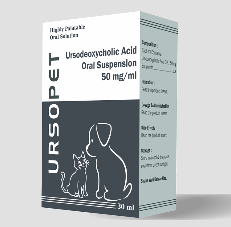 Ursopet - Ursodeoxycholic Acis Oral Suspension 50 mg/ml