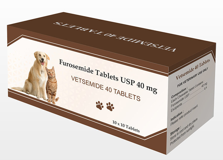 Vetsemide 40 Tablets(Furosemide Tablets USP 40 mg)