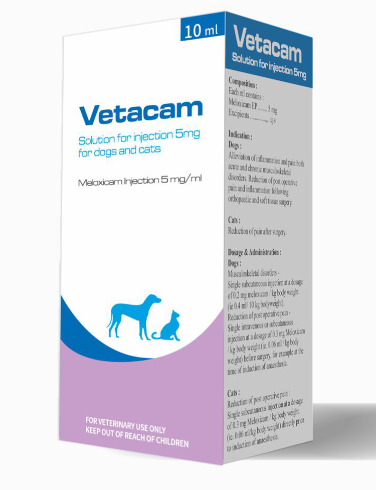 Vetacam Injection (Meloxicam Injection 5mg/ml)